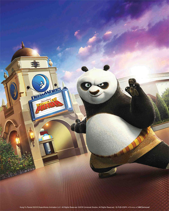 好莱坞环球影城推出梦工厂剧院全新游乐项目功夫熊猫,帝王任务