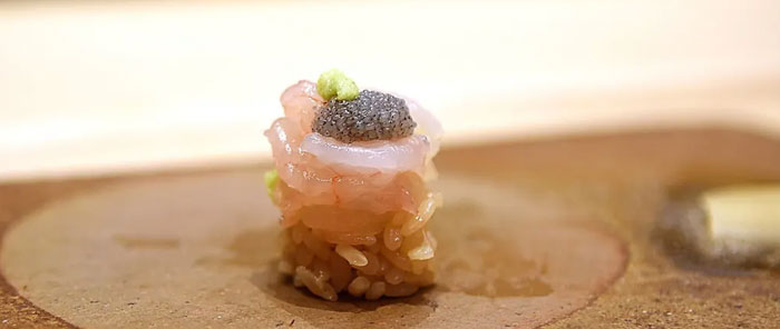 Ama Ebi (Sweet Shrimp) at Sushi Ginza Onodera | Instagram: @sushiginzaonoderala