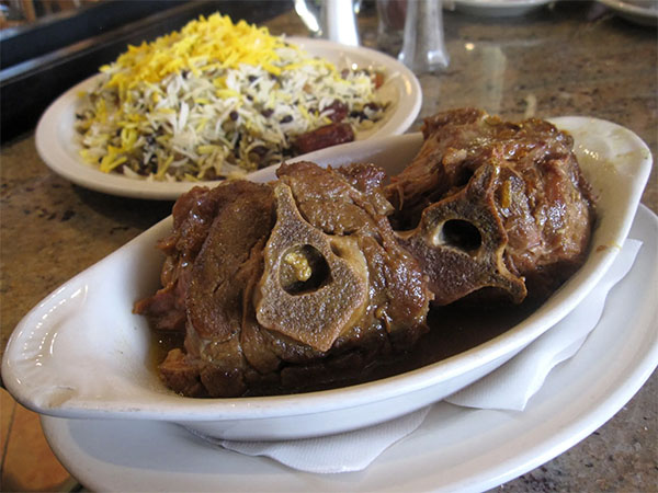 Braised lamb neck at Shamshiri Grill | Photo: Joshua Lurie