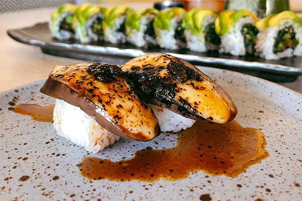Unagi Eggplant Nigiri | Photo courtesy of PLANTA Cocina