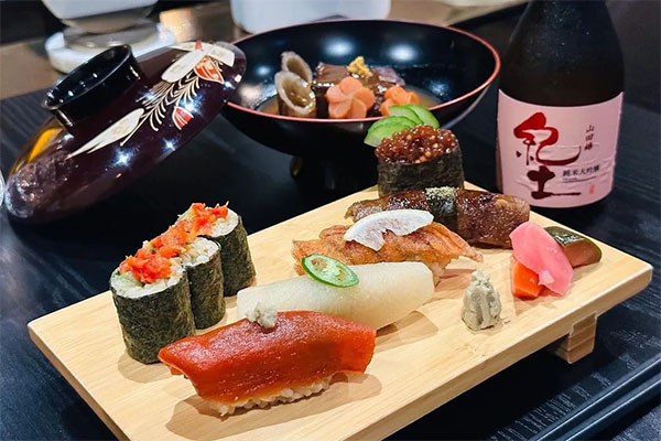 Nigiri Moriawase Plate and Yuba