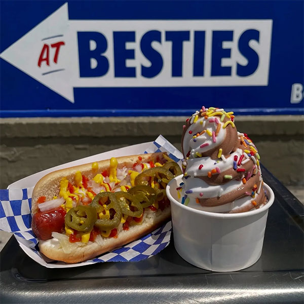 Vrank and soft serve | Photo courtesy of Besties Vegan Paradise