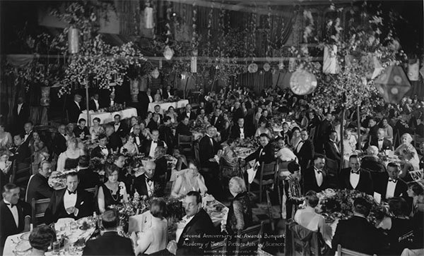 The first Academy Awards ceremony, Hollywood Roosevelt Hotel (1929) | Photo courtesy of Wikipedia