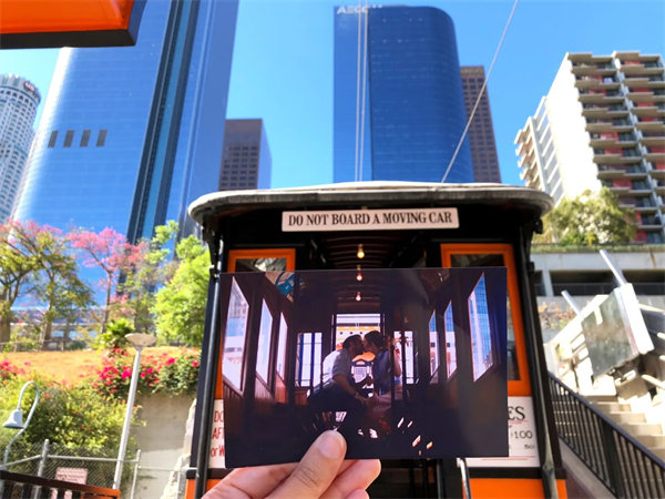 Scene from La La Land at Angels Flight | Photo: @filmtourismus