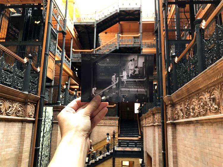 电影《艺术家》中布拉德伯里大楼 (Bradbury Building) 中的场景